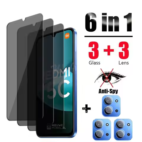 Anti Spy Screen Protector For Xiaomi Redmi 15C Glass Redmi 15C Glass Privacy Peep Film Redmi 15C Tem