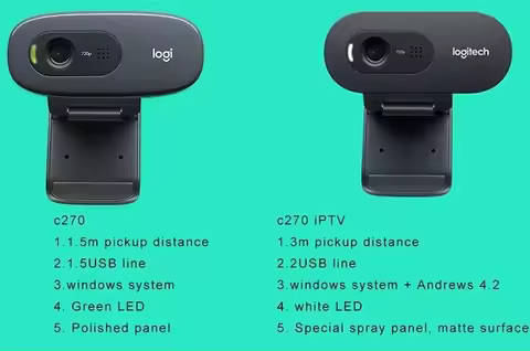 Logitech C270/C270i HD Camera Laptop Desktop 720P Network Built in Microphone USB2.0 Network Camera 