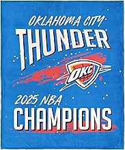 NORTHWEST Oklahoma City Thunder 2025 NBA Champions Net Gain Silk Touch Throw, Official 50" x 60" Sup