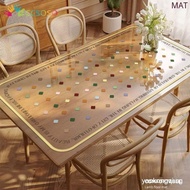 Simple and Atmospheric Transparent Table Mat Ins Style Desktop Protection Mat Living Room Anti-scald