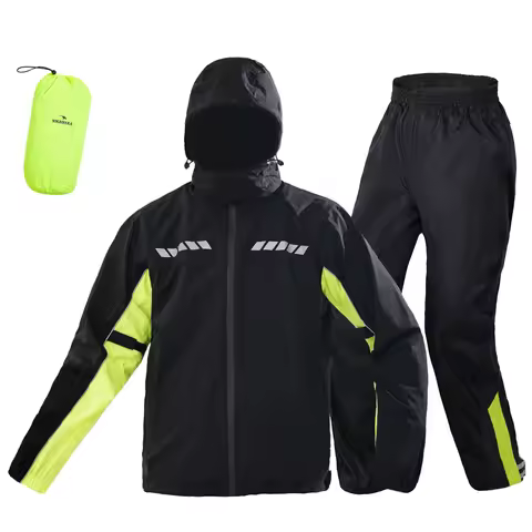 VIKAMAKA Rain Suit for Men Women, Waterproof Rain Jacket Pant for Motorcycle Cycling Rain Gear Coat