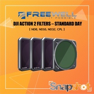 Freewell DJI ACTION 2 FILTERS – STANDARD DAY [ND8 ND16 ND32 CPL] Filter ND [FW-OA2-STD]