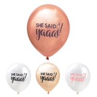 balloon birthday set happy birthday balloon Printed Rose Gold Latex Balloon She Yeees Hen Party Bach