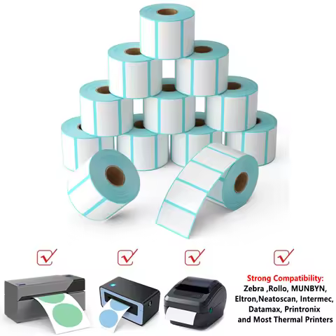 Multisizes Shipping Label stickers barcode Stickers Blank Paper label for Zebra Paper Adhesive Stick