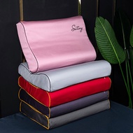 shop Pillow Cover Latex Pillowcase Memory Foam Contour Cotton Pillow Case Solid Protector Zipper Let