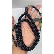 (*HOT ITEM LIMITED EDITION)* Tasbih 99 Butir Leper Teras Gemunggal Kelor Hitam  Serat Besi 12 MM  💯 