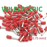 FERRULES ferules ferul E 7508 E7508 0.75 mm 0.75mm Red 100 pcs