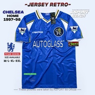 CHELSEA RETRO JERSEY HOMEChelsea 1997 1998 1999 VINTAGE AUTOGLASS 97Chelsea