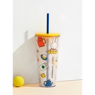 Starbucks Tumbler Miffy Cold Cup 20oz Singapore Venti Bunny Rabbit Yellow Transparent with Blue Straw