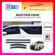 Toyota Vellfire Alphard 2015 - 2021 High Quality Injection Door Visor Stainless Steel Chrome Lining agh30