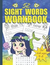 52 Sight Words Workbook for Kids Ages 4-6: A Letter Tracing and Coloring Book