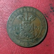 uang kuno koin asing 1 cent 1907 TP 199