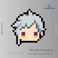 Atsushi Nakajima Pin Button Emblem Bungo Stray Dogs Merchandise Anime Handmade Knotty Tales