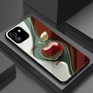 Ốp Lưng cho SAMSUNG GALAXY A03 – Mặt Kính Cường Lực Cao Cấp – Họa Tiết Trái Táo Đẳng Cấp