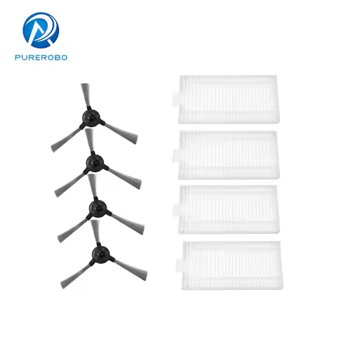 1Set Robot Vacuum Cleaner Accessories Clean Mop Roller Brush Hepa Filter Side Brush Package For PURE
