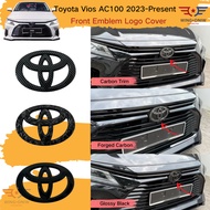 Toyota Vios 2023-Present Gen4 AC100 Front & Rear Emblem Logo Protector Cover Vios Car Accessories