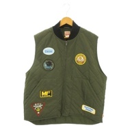 HINSON green Vest khaki quilting Direct from Japan Secondhand