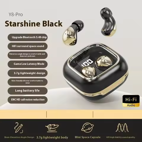 Original Y8 TWS Wireless Bluetooth Earphone LED Display Earphones Sport Earbuds for Xiaomi With Mic 