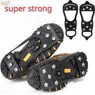RICHIS 1 Pair Ice Gripper Spike, Anti-Slip 5/8 Teeth Shoes Crampons,  Spike Universal Spike Grips Cl