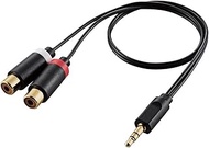 Elecom audio cable stereo mini - pin plug female (L-R) ultra-fine / gold-plated black 0.3m DH-MWRFN0