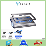 Flydigi พัดลมเทอร์โบแบบวงปิดแรงดันลมแผ่นระบายความร้อนโน้ตบุ้ค BS1ลดเสียงรบกวนแบบคู่อุณหภูมิอัจฉริยะค