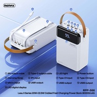 REMAX RPP-566 80000MAH LESU II SERIES 20W+22.5W CABLED FAST CHARGING POWER BANK (80000MAH)