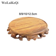 [WeiLaiKeQi] Wooden  Ornament Base Flowerpot Base Buddha Statue Holder Clay Pot Stand Home Office De