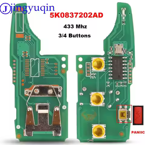 jingyuqin Car Remote Key For VW/VOLKSWAGEN 5K0837202AD Beetle/Caddy/Eos/Golf/Jetta/Polo/Scirocco/Tig