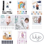Lulujo Baby's First Year Swaddle &amp; Cards ชุดผ้าอ้อมมัสลินคอตตอนพร้อมการ์ด Milestones