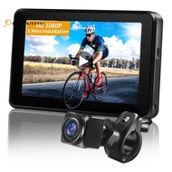 1080P Bike Recorder Camera 1080P Bike Rear View Camera Bicycle Rear View Camera 4.3" Screen Night Vi