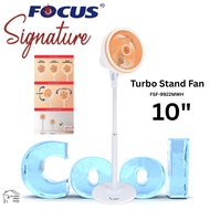 Focus Signature Turbo Stand Fan 10” FSF-9922MWH Adjustable Height 3 Speed Energy Saving Quiet Airflo
