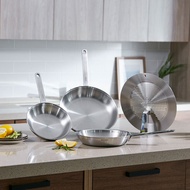 KOOZA 316 Stainless Steel Frying Pan Skillet Five Ply Coppercore Gas Range Hotplate Induction Oven U