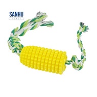 Corn Dog Chewing Toy Indestructible Dog Toy Corn Molar Stick Cleaning Tooth Belt Rope (Silent)