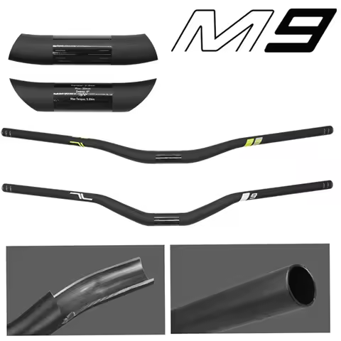 EV M9 Carbon Fibre Mountain Bike Handlebar Length 800mm Rise 8° Backsweep 4° for DH/FR/XC/AM/Trail F