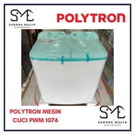 POLYTRON MESIN CUCI 2 TABUNG PWM 1076 - 10KG MESIN CUCI 2 TABUNG