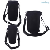 AUBREY1 Sport Cup Covers Bag, 18/36/64oz Black Water Bottle Cover Bag, Holder Pouch Portable Neopren