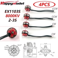 4PCS Happymodel EX1103S 8000KV 2-3S 1.5mm Shaft Brushless Motor For Larva X Toothpick FPV Racing Dro