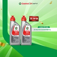 COMBO 2 Dầu nhớt xe tay ga CASTROL ACTIV SCOOTER 10W-40 (0.8L/1L)