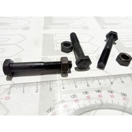 STEEL Nut Bolt M8 X 50 / 5cm Key 13 Black M8x50