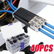 40Pcs/Box Plug-in Type Automotive Electrical Wiring D3 Connectors 3-way Interconnects Quick Wire Ter