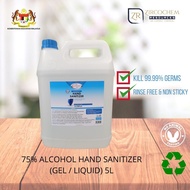 Non-Sticky Hand Sanitizer Gel 5L (BioMedico) 75% Alcohol nice Peppermint scent