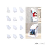 [Haluoo] Acrylic Brochure Holder Brochure Display Stand,Gifts Document Paper Literature Holder Magazines Holder for Pamphlet Reception