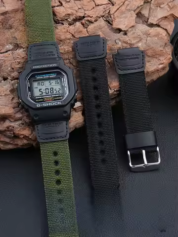 For Casio 18x24mm Accessories AW-591MS AW-590 AWG-M100/101 G-7700 MCW 100h 110h W-S220 Sports Waterp