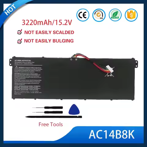 AC14B8K Laptop Battery For Acer Nitro 5 AN515 AN515-52 AN515-53 Aspire R3-131T ES1-111 V3-111 AC14B3