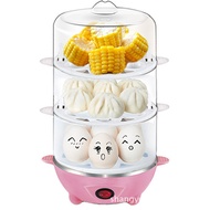 Multi-function three-layer egg cooker home stainless steel egg-double-layer mini egg Cooker plastic