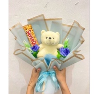 UENAK-BUCKET BONEKA COKLAT SILVERQUEEN | BUCKET BUNGA | BUCKET COKLAT