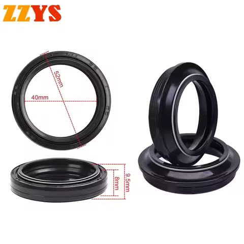40x52x8/9.5 Motorcycle Front Fork Oil Seal 40 52 Dust Cover For YAMAHA VMX VMAX V-MAX V MAX 1200 VMX
