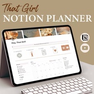 That Girl Planner Notion Template, Life Planner Notion, Aesthetic Notion Template, Digital Notion Pl
