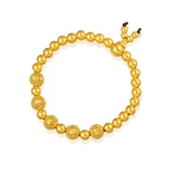 CHOW SANG SANG 999.9 24K Solid Gold Price-by-Weight Gold Om Mani Padme Hum Bracelet for Women and Me