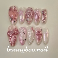 Gel False Nails Frilly Press on Nails Fake Nails